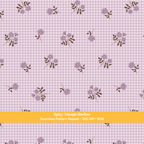 Lavender Fall Floral Gingham Seamless Pattern