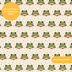 Off White Froggy Seamless Pattern