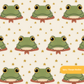 Off White Froggy Seamless Pattern