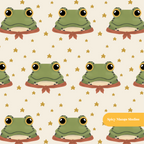 Off White Froggy Seamless Pattern