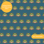Winter Blue Froggy Seamless Pattern