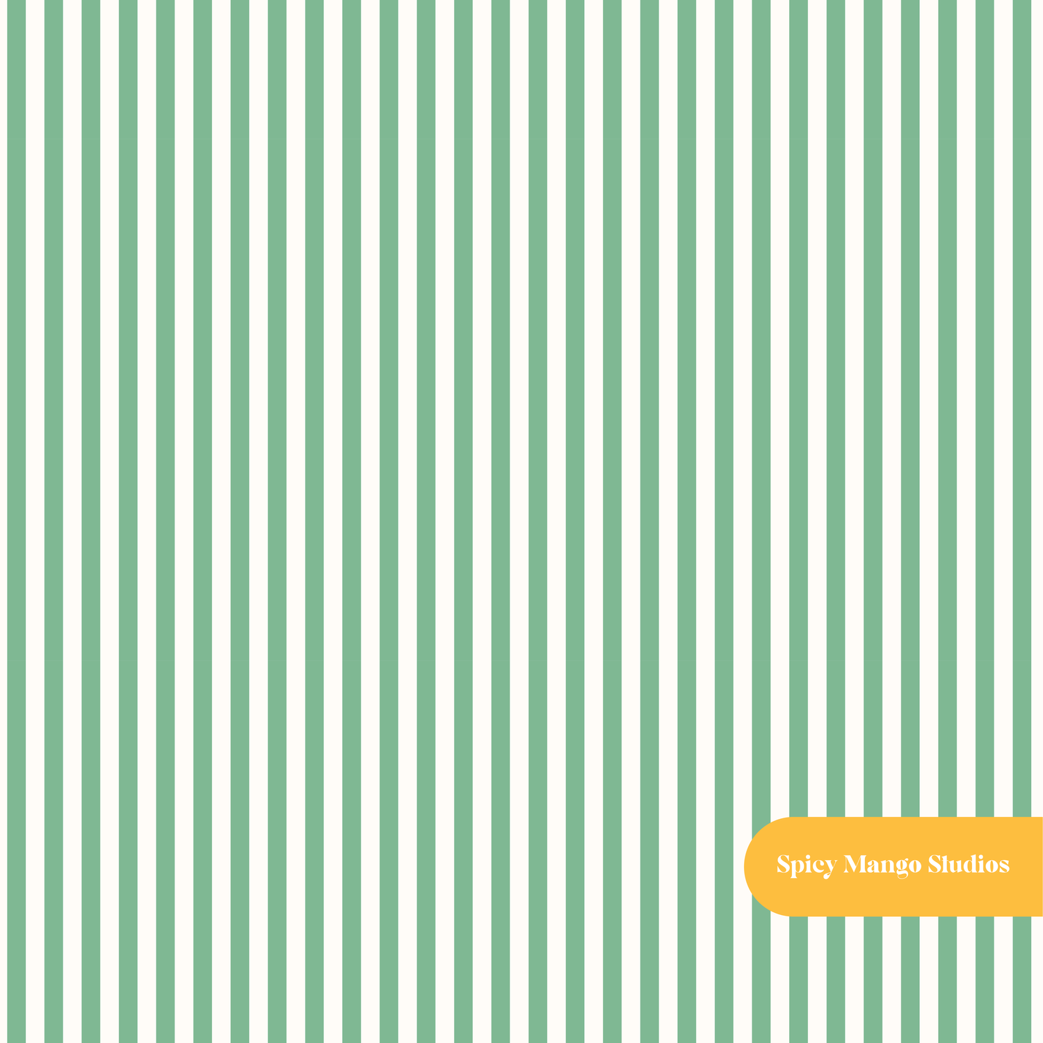 Aloe Vera Fall Stripe Seamless Pattern