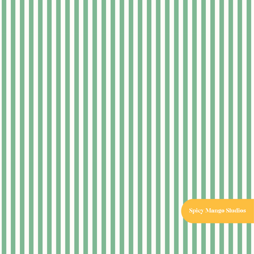 Aloe Vera Fall Stripe Seamless Pattern