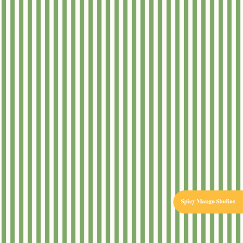 Cactus Green Fall Stripe Seamless Pattern