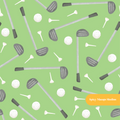 Grass Green Golf Day Seamless Pattern – Digital Download