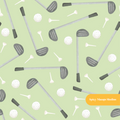 Light Green Golf Day Seamless Pattern – Digital Download