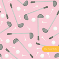 Pink Golf Day Seamless Pattern – Golf Tournament & Country Club Digital Download