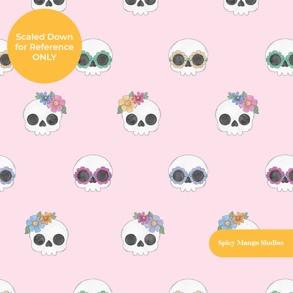 Pink Groovy Skeletons Seamless Pattern