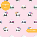 Pink Groovy Skeletons Seamless Pattern