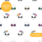 White Groovy Skeletons Seamless Pattern