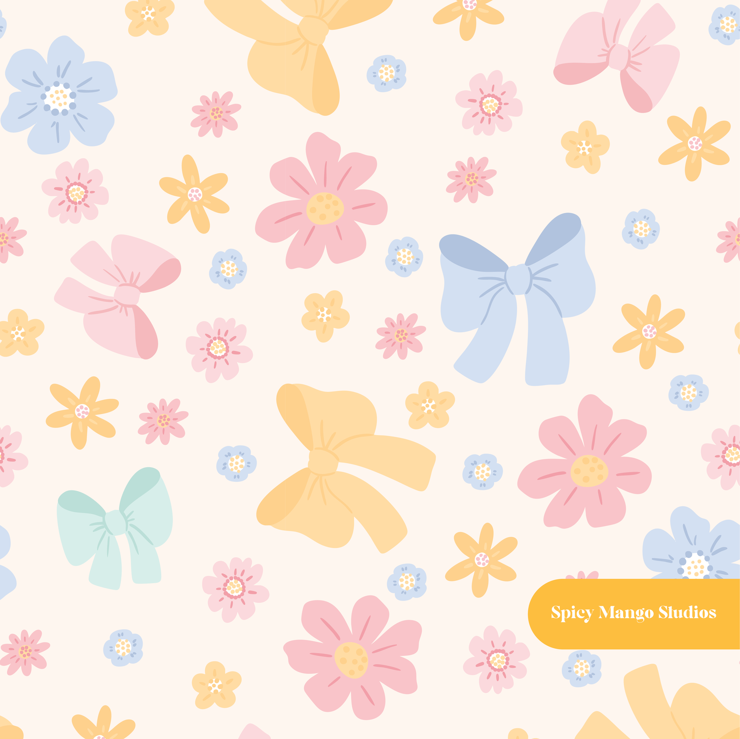 Pastel Helena Floral Seamless Pattern