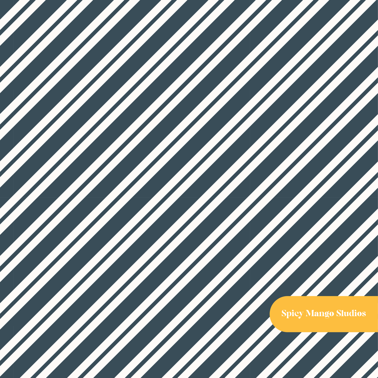 Navy Jolly Candy Cane Stripe Seamless Pattern