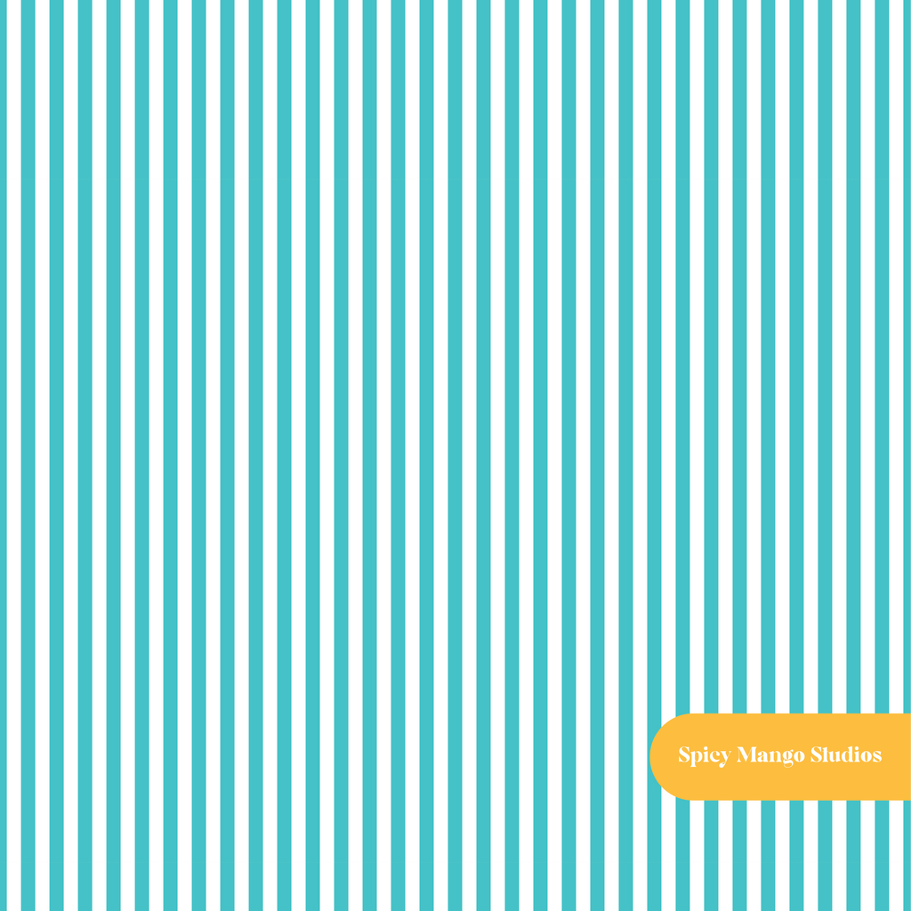 Dark Aqua Pinstripe Seamless Pattern – Digital Download