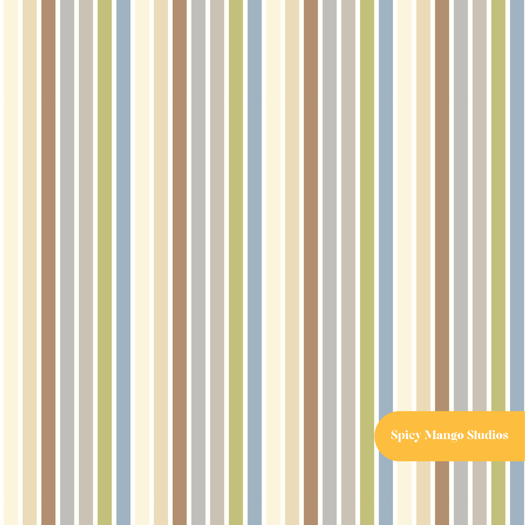 Neutral Rainbow Stripe Seamless Pattern