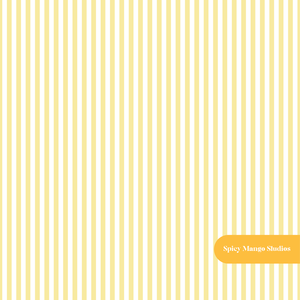 Pastel Yellow Pinstripe Seamless Pattern – Digital Download