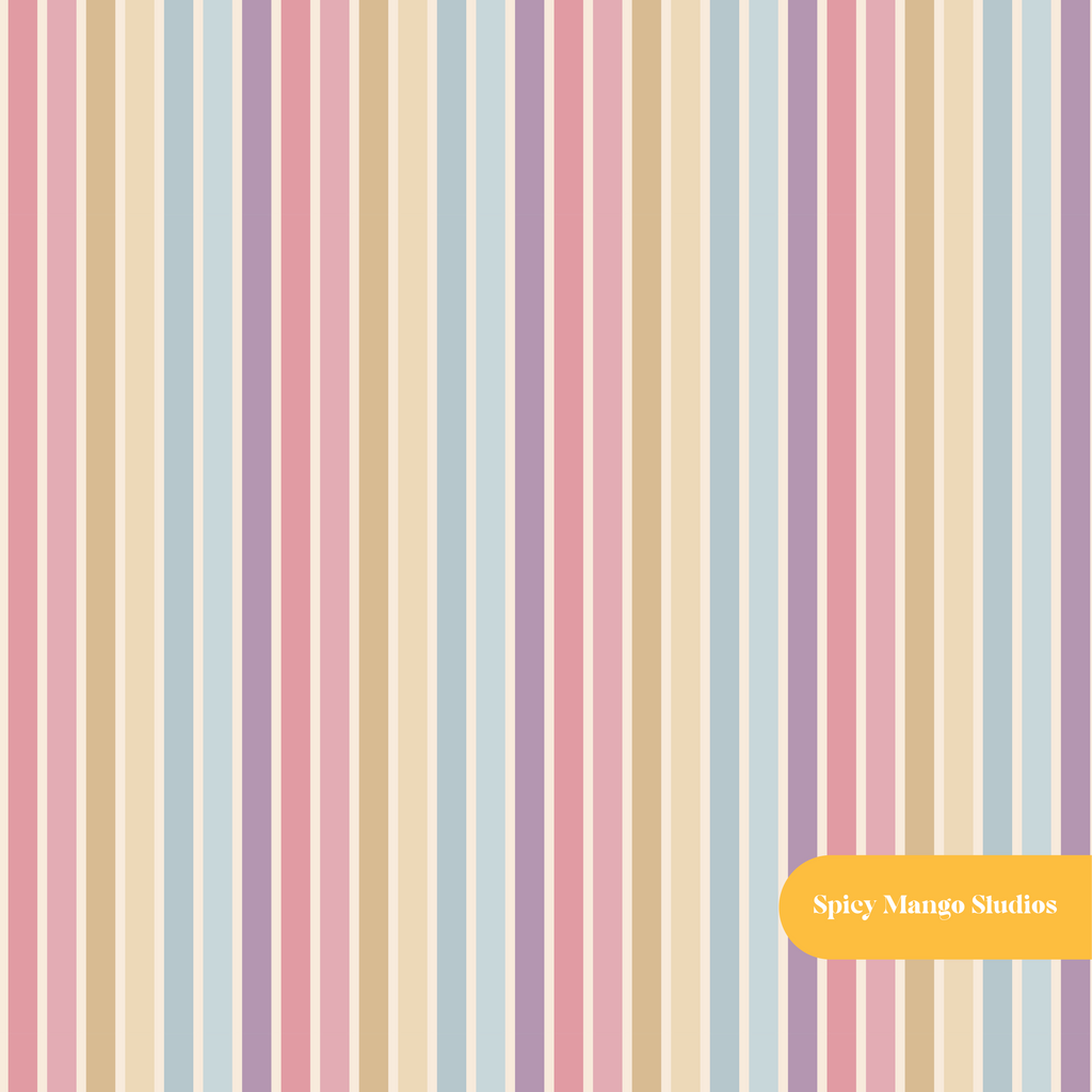 Pink Retro Stripe Seamless Pattern