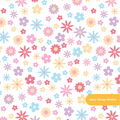 White Love Floral Seamless Pattern