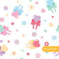White Lollipop Love Seamless Pattern