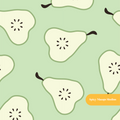 Green Modern Pears Seamless Fruit Pattern