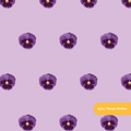 Purple Pansies Floral Seamless Pattern