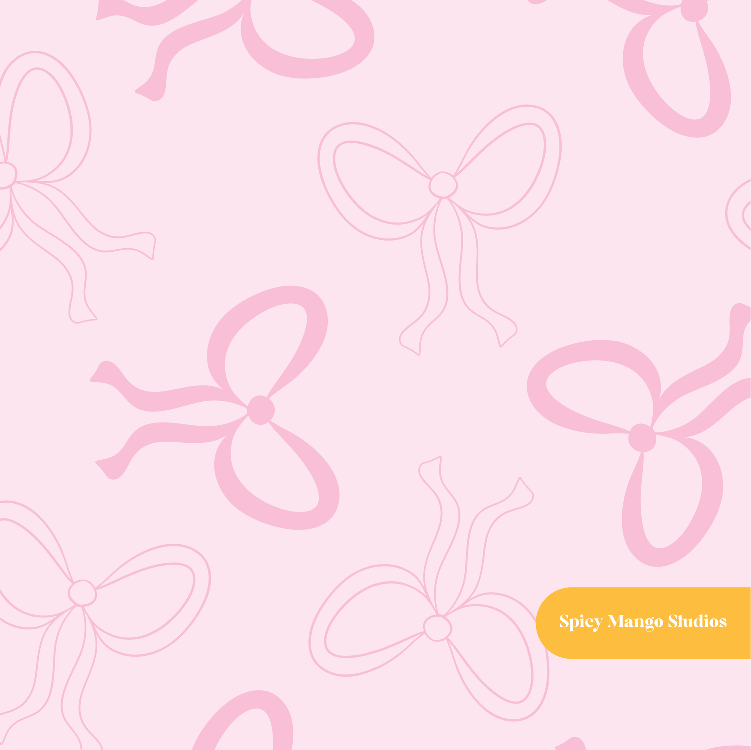 Pink Pretty Bows Seamless Pattern