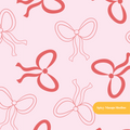 Pink and Red Pretty Bows Seamless Pattern