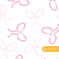 White and Pink Pretty Bows Seamless Pattern