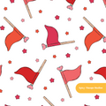 White Red Flag Seamless Pattern – Patriotic Celebration Digital Download
