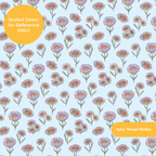 Light Blue Rainbow Floral Seamless Pattern – Digital Download