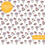 White Rainbow Floral Seamless Pattern – Digital Download
