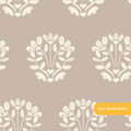 Mocha Sunday Rose Floral Seamless Pattern