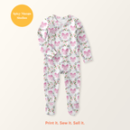 White & Pink Coquette Bow Floral Seamless Pattern