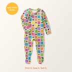 Rainbow Pastel Halloween Eyeball Checkered Seamless Pattern