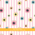 Pink Halloween Eyeball Stripe Seamless Pattern