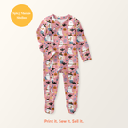 Pink Halloween Ghost Seamless Pattern