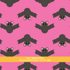Hot Pink Halloween Bat Seamless Pattern