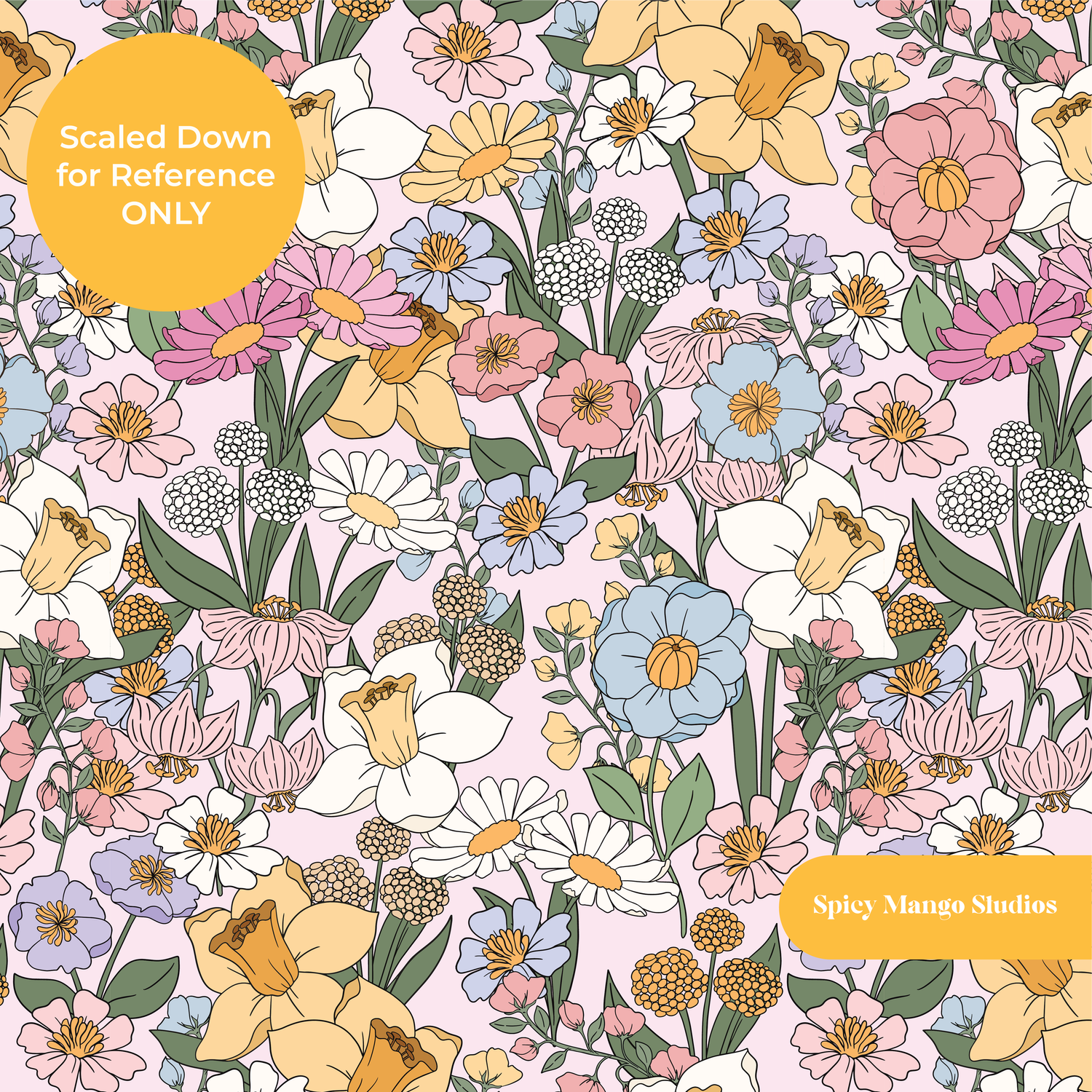 Pink Simone Floral Seamless Pattern