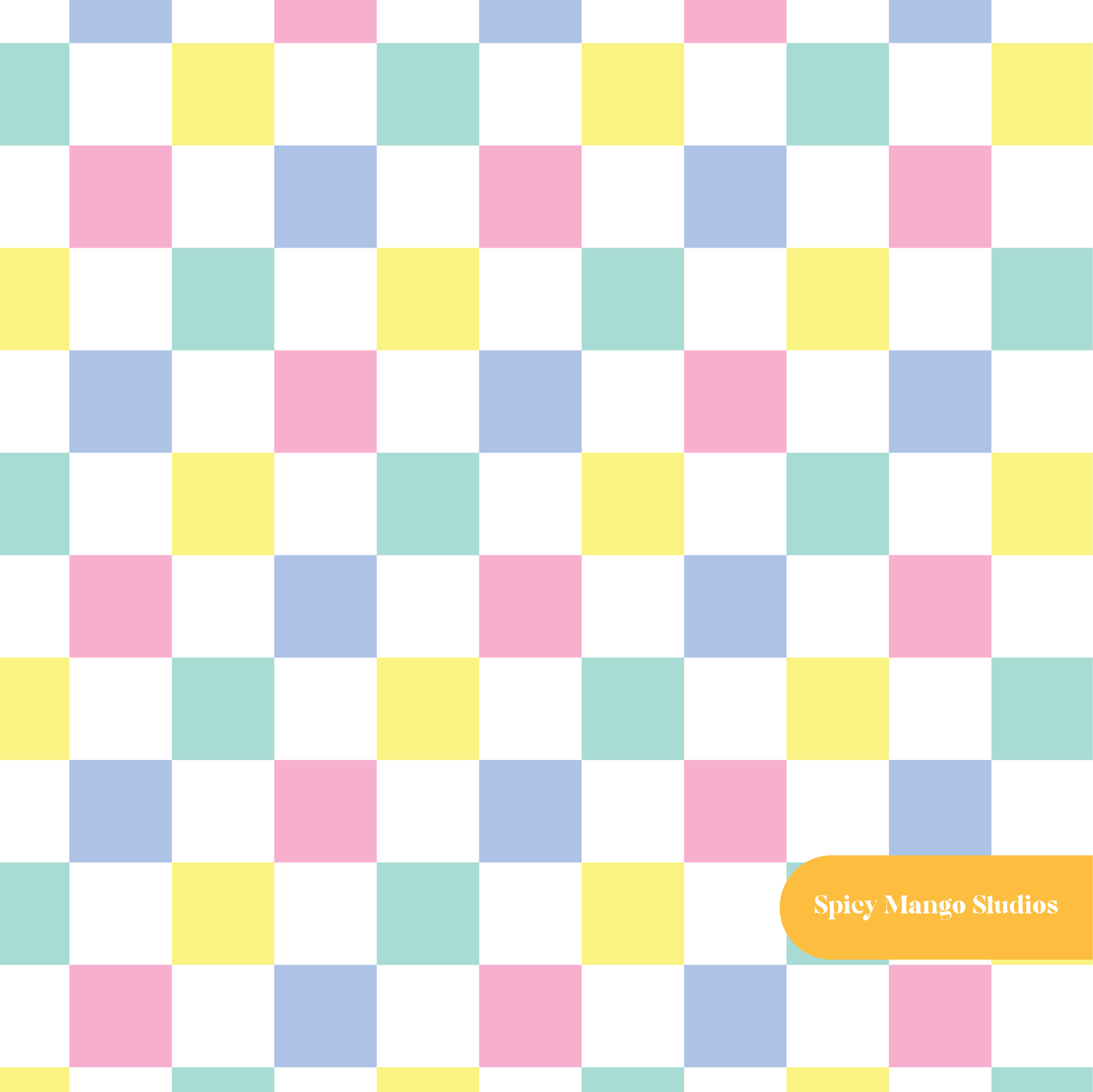 Spooky Halloween Checker Seamless Pattern