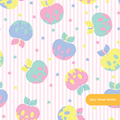 Pink Stripe Spooky Halloween Apples Seamless Pattern