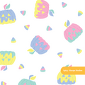 White Spooky Halloween Pumpkins Seamless Pattern