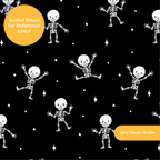 Black Spooky Skeleton Dancers Seamless Pattern – Digital Download