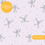 Lavender Spooky Skeleton Dancers Seamless Pattern – Digital Download
