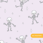 Lavender Spooky Skeleton Dancers Seamless Pattern – Digital Download