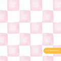 Ballerina Pink Whimsical Watercolor Checker Seamless Pattern
