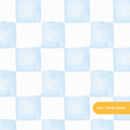 Cloud Blue Whimsical Watercolor Checker Seamless Pattern