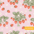 Pink Watercolor Strawberry Seamless Pattern