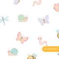White Whimsical Water Color Critters Seamless Pattern