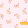 Pink Whimsical Watercolor Butterfly Seamless Pattern