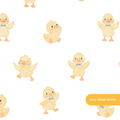White Watercolor Ducks Seamless Pattern
