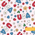 Light Pink USA Fourth of July Seamless Pattern